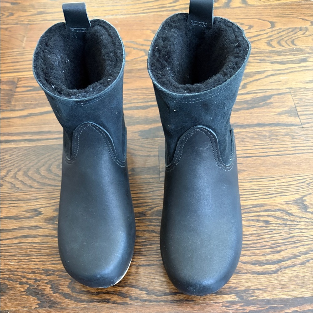 no. 6 shearling clog boots size 42 black